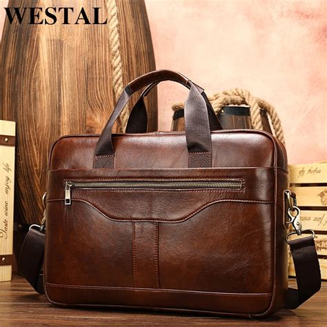 luxury leather laptop bag